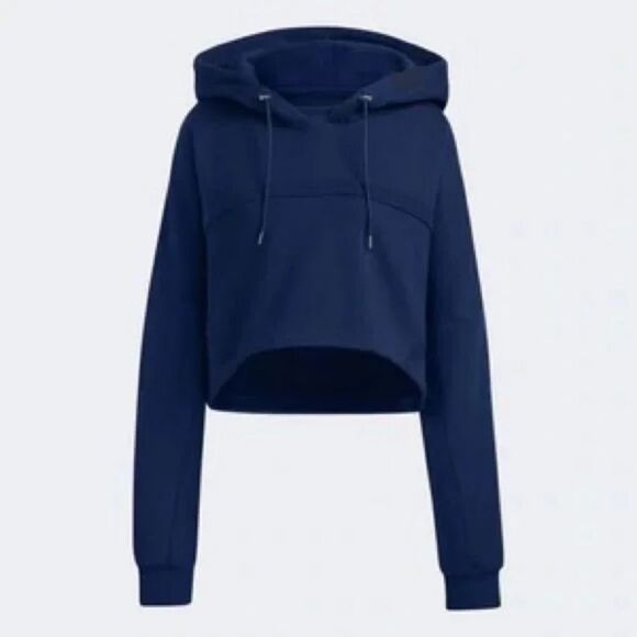 Adidas x Ivy Park Blue Hooded Shrug sweater - Picture 3 of 10